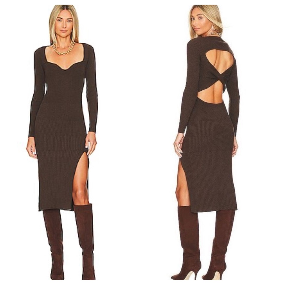 NWT Skin Worldwide ribbed cotton and cashmere Mariana dress. Size M